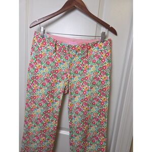 Lilly Pulitzer Floral "Ants on Parade" Pants 2012 Women's Size 2 Resort Preppy